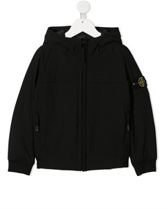 Куртка с капюшоном и нашивкой логотипом Stone island junior