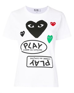 Футболка с короткими рукавами и логотипом Comme des garçons play