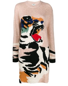 Платье джемпер Tiger вязки интарсия Kenzo