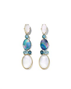 Серьги Luce Long 6 stone из желтого золота с камнями Ippolita