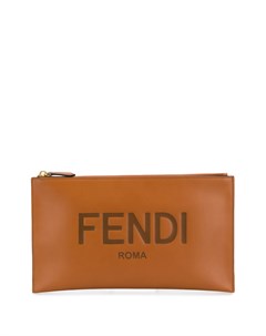 Клатч с тисненым логотипом Fendi