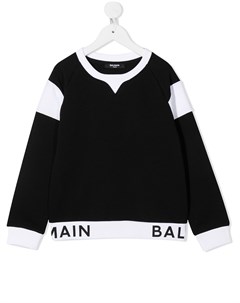 Свитер с контрастными вставками Balmain kids