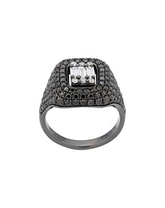 Коктейльное кольцо из черного золота с бриллиантами Monan