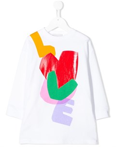 Платье толстовка с принтом Love Stella mccartney kids