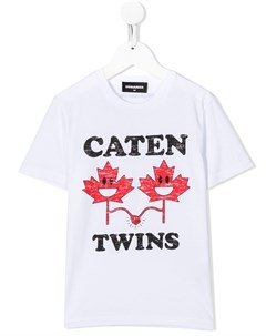 Футболка с принтом Caten Twins Dsquared2 kids