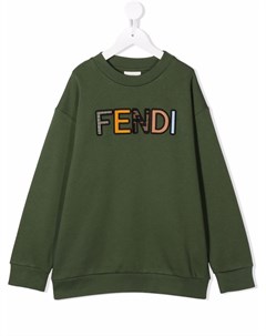 Толстовка с вышитым логотипом Fendi kids