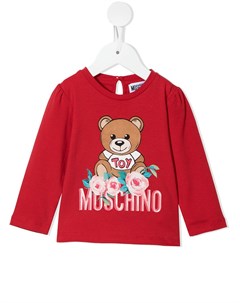 Футболка с длинными рукавами и логотипом Moschino kids