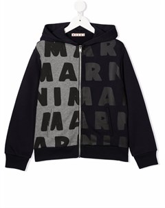 Худи на молнии с логотипом Marni kids