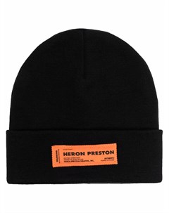 Шапка бини с нашивкой логотипом Heron preston