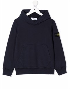 Худи с нашивкой логотипом Stone island junior