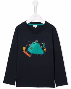 Футболка с длинными рукавами и принтом Paul smith junior