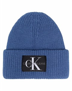 Шапка бини с нашивкой логотипом Calvin klein jeans