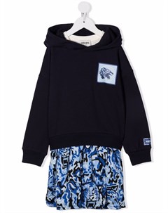 Платье толстовка в стиле колор блок Kenzo kids