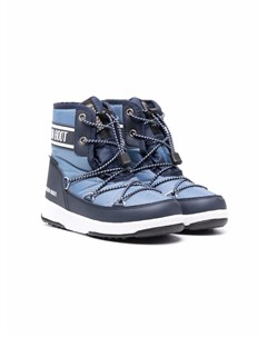 САПОГИ JUNIOR MID BLUE NYLON Moon boot kids