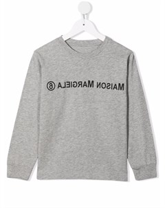 Топ с длинными рукавами и логотипом Mm6 maison margiela kids