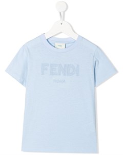 Футболка с вышитым логотипом Fendi kids