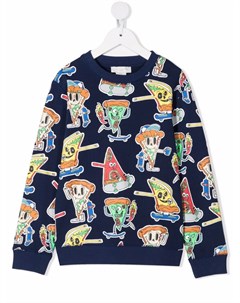 Толстовка Pizza Skater с графичным принтом Stella mccartney kids