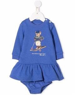 Платье с принтом Polo Bear и оборками Ralph lauren kids