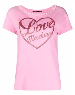 Футболка с короткими рукавами и логотипом Love moschino