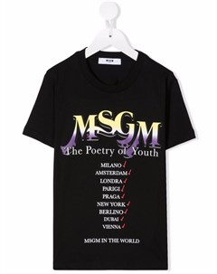 Футболка с принтом The Poetry Of Youth Msgm kids