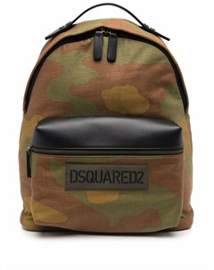 Рюкзак с камуфляжным принтом и логотипом Dsquared2