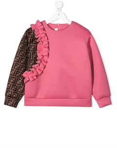 Толстовка с контрастным рукавом Fendi kids