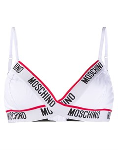 Бюстгальтер с треугольными чашками и логотипом Moschino