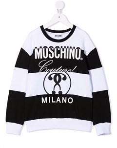 Полосатая футболка с длинными рукавами Moschino kids