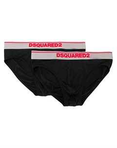 Комплект из двух трусов брифов с логотипом Dsquared2