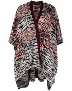 Пончо с геометричным узором и капюшоном Missoni