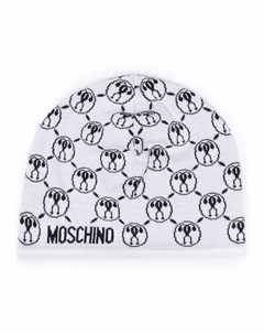 Шапка бини с графичным принтом Moschino