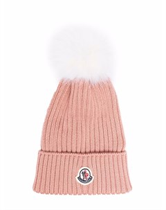 Шерстяная шапка бини в рубчик Moncler enfant