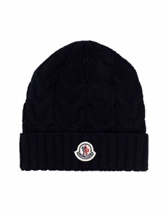 Шерстяная шапка бини фактурной вязки Moncler enfant