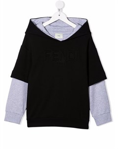 Худи с тисненым логотипом Fendi kids