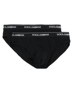 Комплект из двух трусов брифов с логотипом Dolce&gabbana