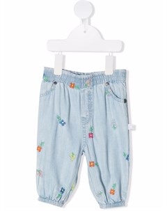 Джинсы с цветочной вышивкой Stella mccartney kids