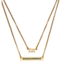 Многослойное колье с логотипом Dsquared2