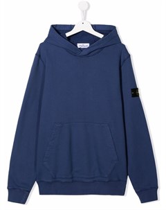 Худи с нашивкой логотипом Stone island junior