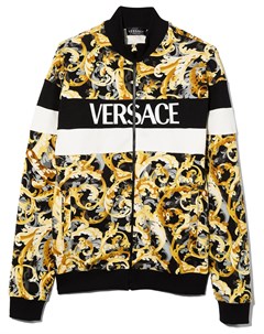 Куртка на молнии с принтом Barocco Versace kids