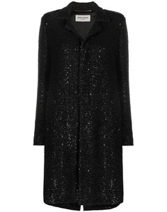 Короткое пальто с пайетками Saint laurent