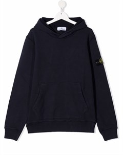 Худи с нашивкой логотипом Stone island junior