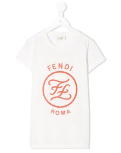 Футболка с логотипом Fendi kids