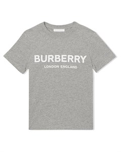 Футболка с принтом логотипа Burberry kids