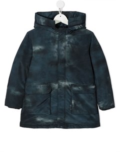 Пальто с капюшоном и принтом тай дай Emporio armani kids