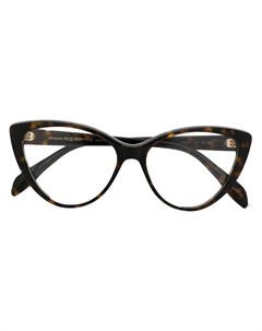 Очки в оправе кошачий глаз черепаховой расцветки Alexander mcqueen eyewear