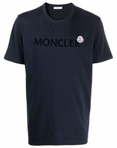 Футболка с нашивкой логотипом Moncler