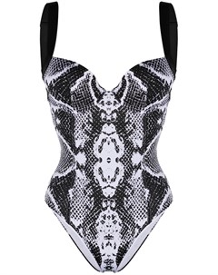 Купальник со змеиным принтом и эффектом пуш ап Noire swimwear