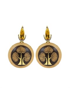 Золотые серьги Obi Marquetry Tree Of Life с бриллиантами Silvia furmanovich