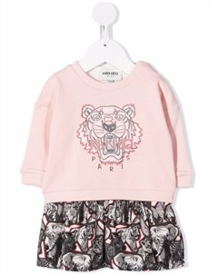 Платье с длинными рукавами и логотипом Kenzo kids