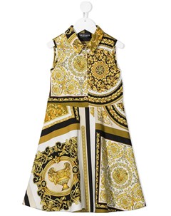 Платье с принтом Barocco Versace kids